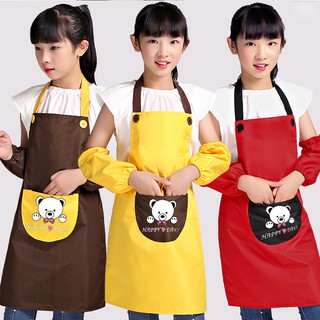 Tạp Dề Bằng Polyester Chống Thấm Nước Dành Cho Trẻ Em Và Người Lớn