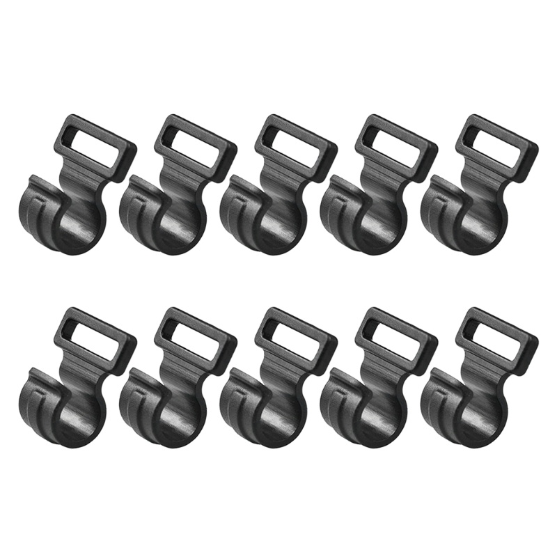 Bộ 10 Móc Kẹp Dây Lều Cắm Trại Màu Đen