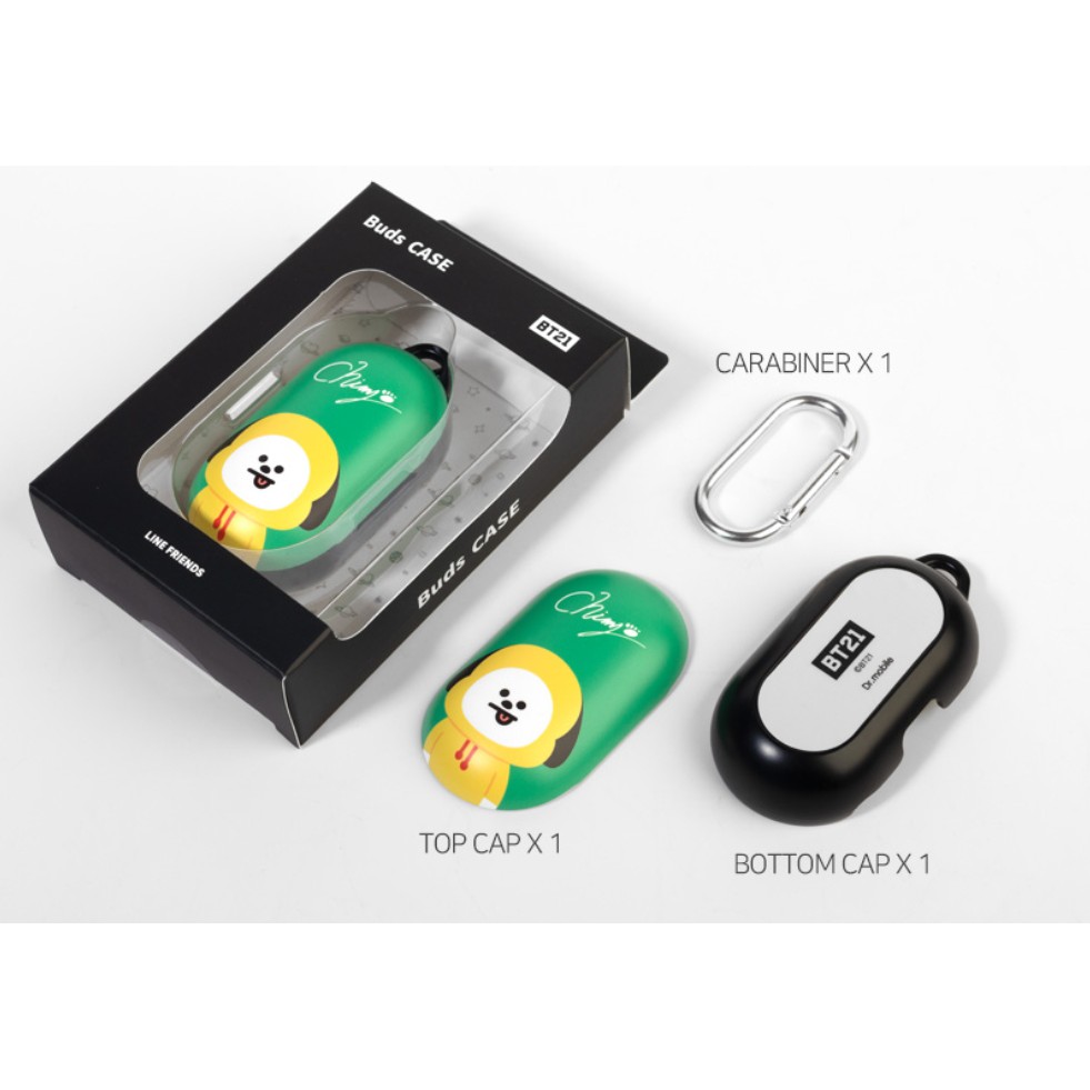 Vỏ Bảo Vệ Hộp Sạc Tai Nghe Galaxy Buds / Buds + / Buds Plus Kèm Móc Khóa BT21