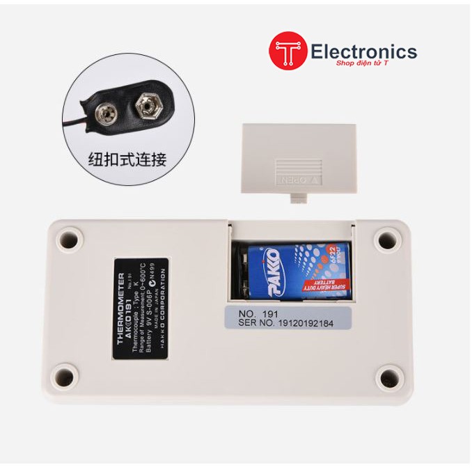 Máy đo nhiệt độ mũi hàn-Nhiệt kế Hakko 191