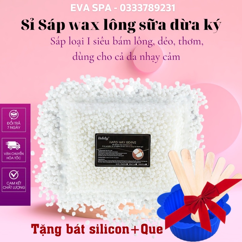 Sáp wax lông dừa và Sáp Trong LIDDY cao cấp, triệt siêu bám, sạch các loại lông