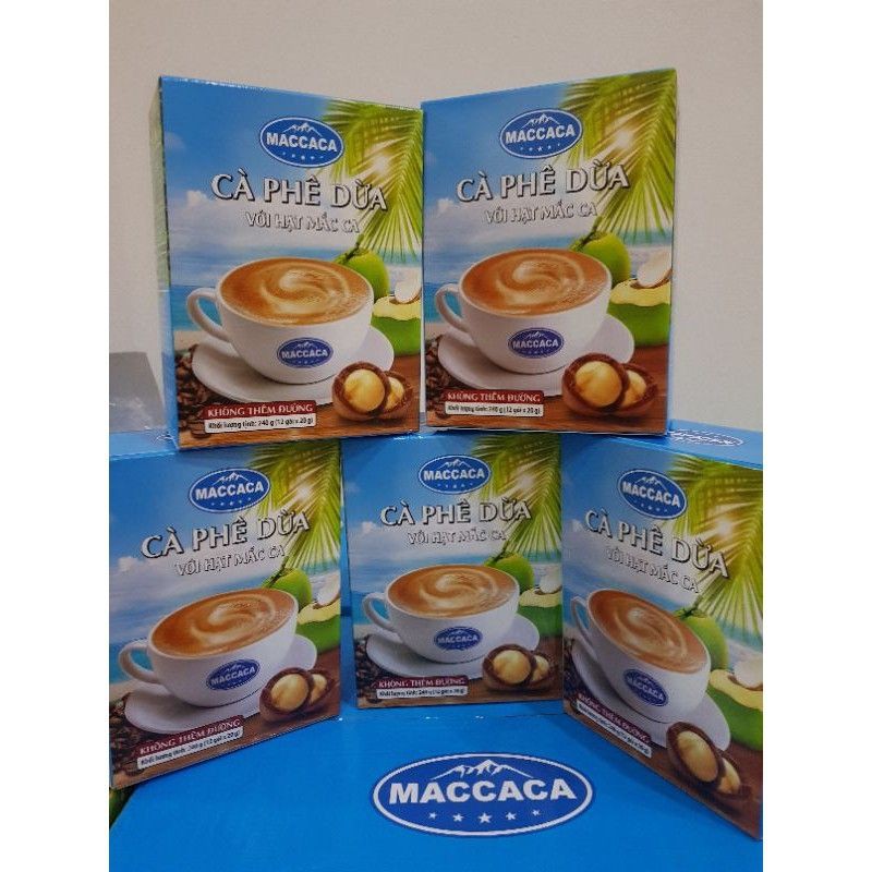 Cà phê dừa❤freeship❤MACCACA Hộp 12 gói x 20gr | BigBuy360 - bigbuy360.vn