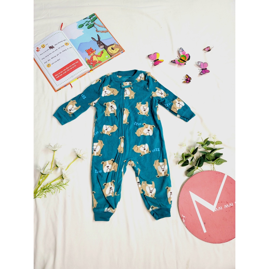 (Chọn màu- 12M) Body nỉ liền thân cho bé trai, bé gái, Bộ đồ liền thân, bodysuit,bodysleep