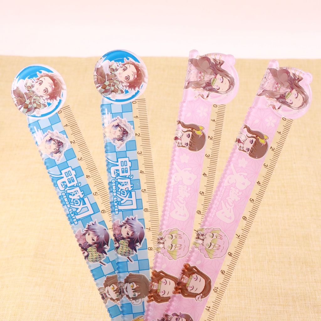 Phim hoạt hình thước phim hoạt hình 15cm thước trong suốt quy mô vẽ thước sanrio sinh viên văn phòng phẩm thước wj001
