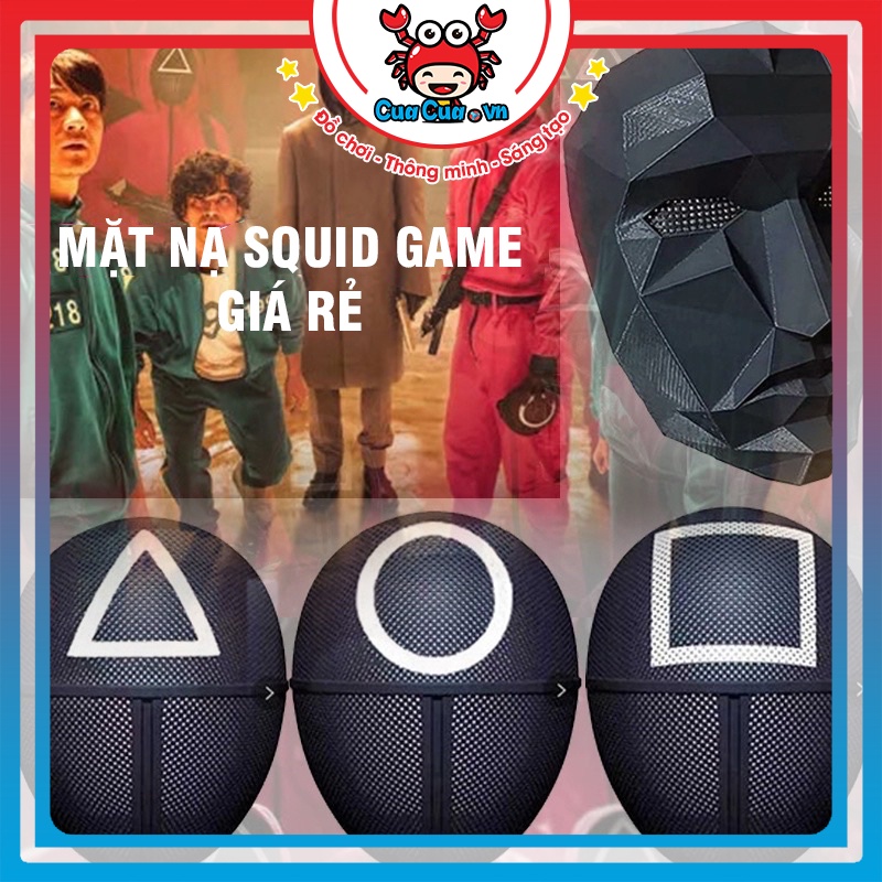 Mặt nạ Squid Game giá rẻ -  Mặt nạ Trò Chơi Con Mực hóa trang boss lính mask đồ chơi hóa trang nhập vai