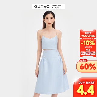 [Mã WABRGU99 giảm 12% đơn 99K] Áo kiểu nữ 2 dây croptop GUMAC màu xanh đủ size, phong cách trẻ trung thumbnail