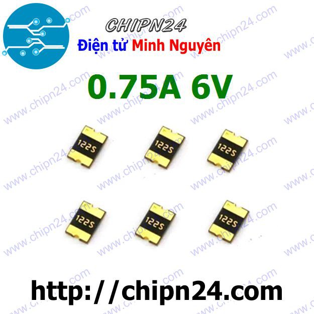 [3 CÁI] Cầu Chì Tự Phục Hồi CCTPH 0.75A 6V SMD1812