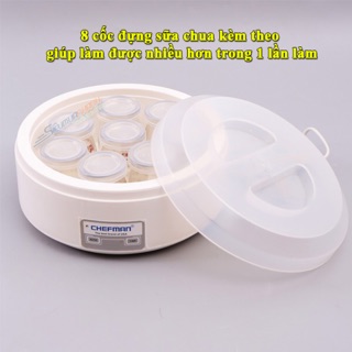 Máy làm sữa chua cốc thuỷ tinh chefman