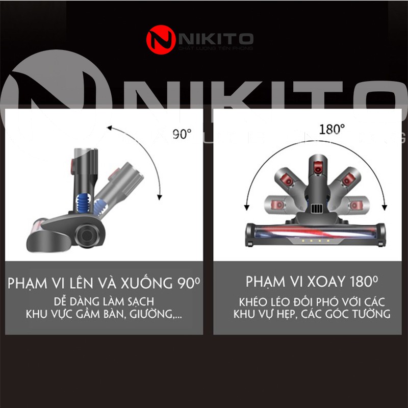 Máy Hút Bụi Gia Đình Không Dây NIKITO VC2100 Lau Siêu Sạch Pin Bền - GIDISO | BigBuy360 - bigbuy360.vn