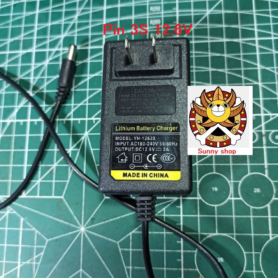 Sạc pin máy khoan tự ngắt khi sạc đầy 12.6v - 2A Dùng Cho Pin Lithium có đèn báo