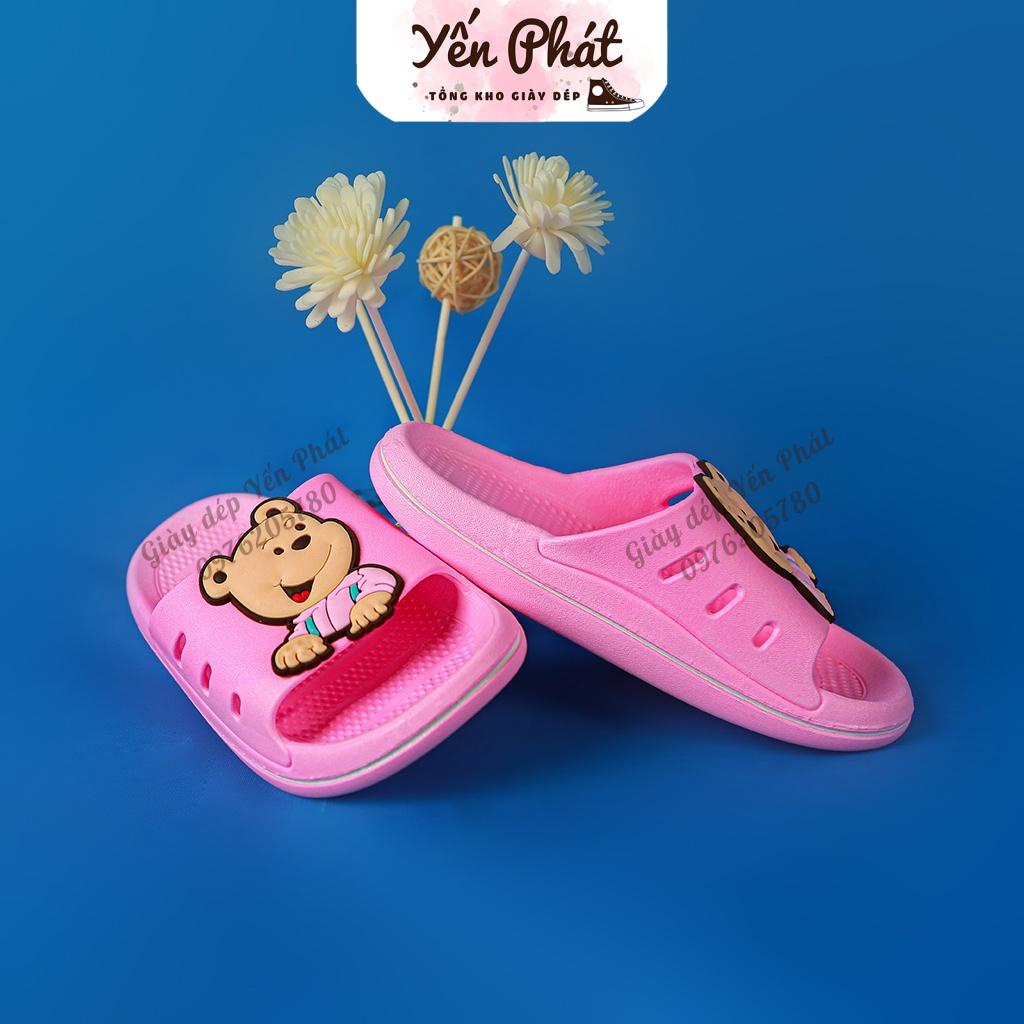 Dép Lê Bé Gái Bé Trai Hình Gấu Chống Trơn Trượt , Đủ Màu Siêu Êm (Ảnh Thật)