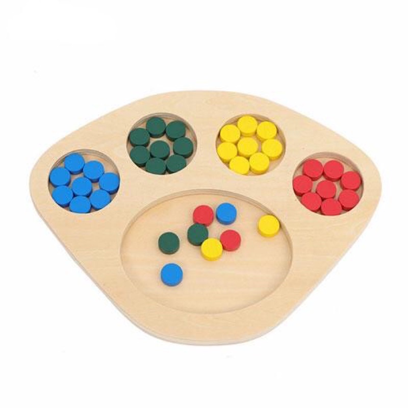 khay phân loại màu - giáo cụ montessori