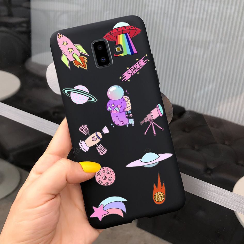Ốp Điện Thoại Silicon Mềm In Hình Phi Hành Gia Dễ Thương Cho Samsung Galaxy A6 J6 Plus 2018 A600 A605G J600F J610G A6 + J6 +
