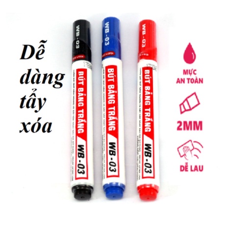 Bút long viết bảng trắng bôi được Thiên Long - TL - Màu Xanh