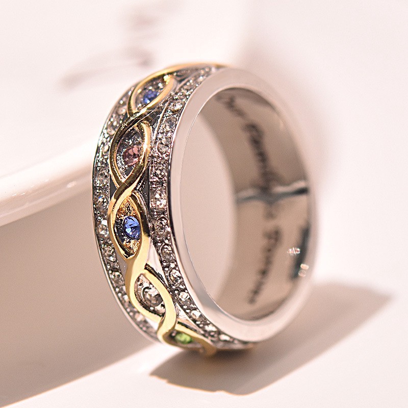 Nhẫn mạ vàng 18k đính đá sang trọng thời trang