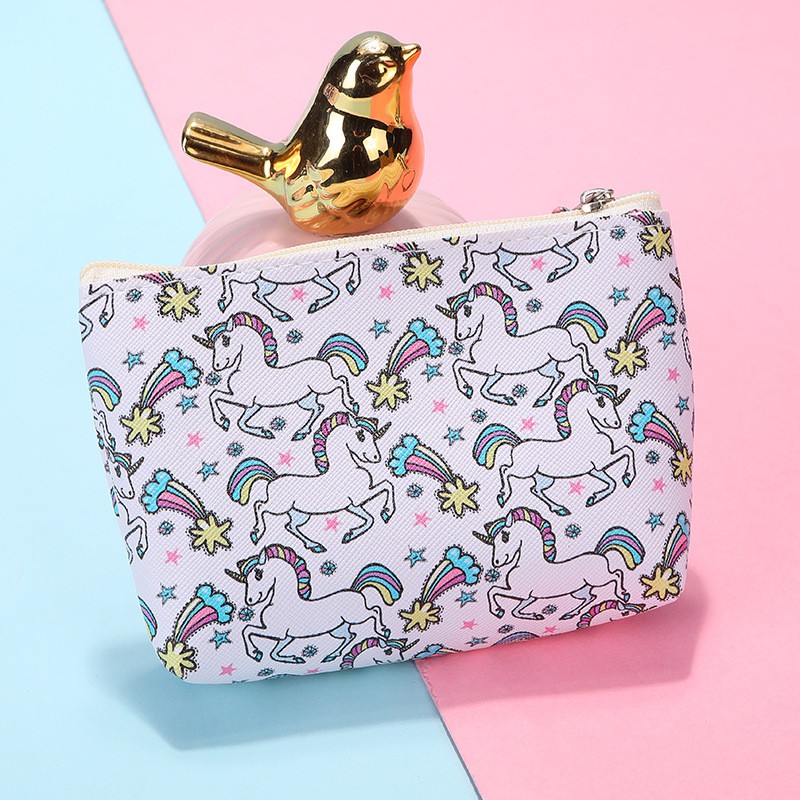 Ví đựng tiền xu vải canvas mini unicorn Pison - SP0632 - 1 cái