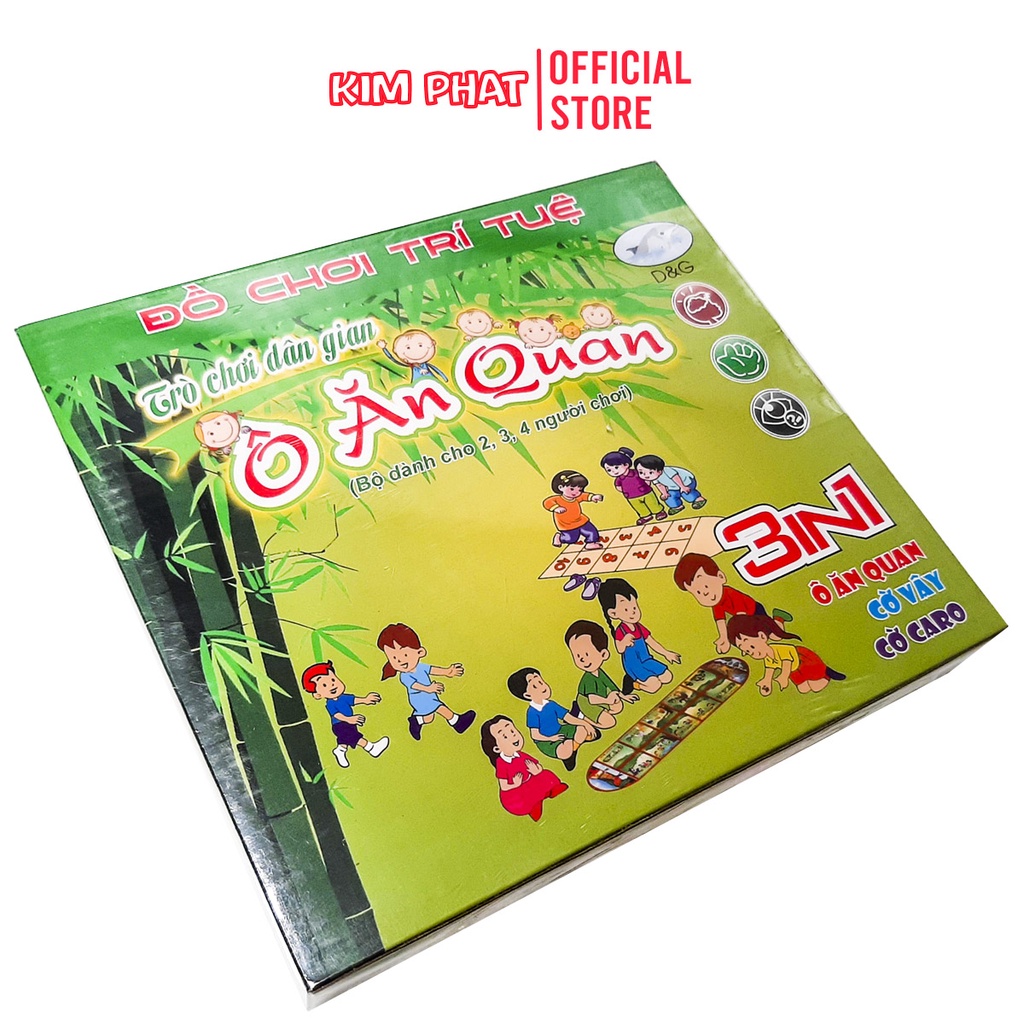 Ô ăn quan, Cờ vây, Cờ caro - Bộ đồ chơi trí tuệ 3 IN 1