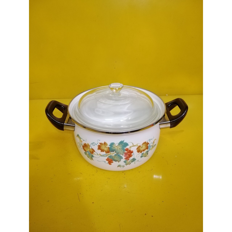 Nồi men nội địa Nhật, size 21cm, cao 12cm (mã 680), Dùng được bếp từ