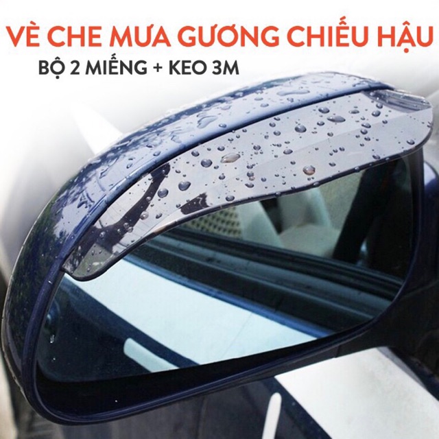 Vè Che Mưa 2 Miếng Cho Gương Chiếu Hậu Ô Tô/ Xe Hơi [Hàng Loại Tốt]