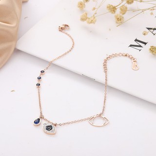 Lắc Chân Nữ Hình Con Mắt Titan Ko Đen TT 2822