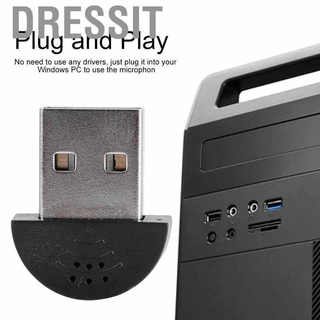 [Dressit]Micro Thu Âm Mini Kết Nối Cổng USB Tiện Lợi