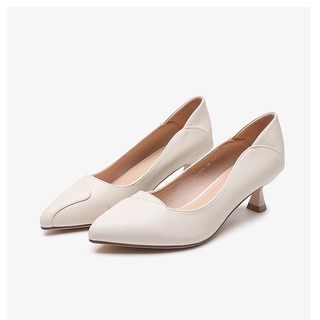 [Sẵn size 35] Giày cao gót Dusto gót 5cm da mềm, đế êm