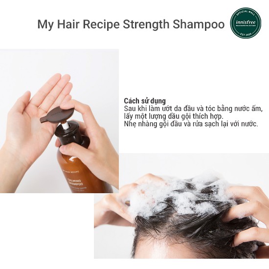 Dầu gội chăm sóc và phục hồi cho chân tóc yếu innisfree My Hair Recipe Shampoo 330ML | BigBuy360 - bigbuy360.vn
