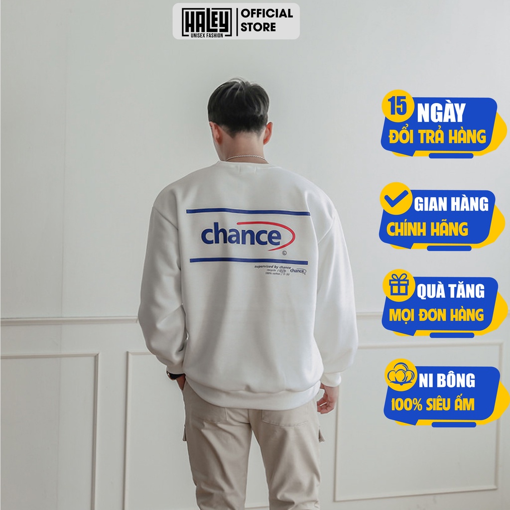 Áo sweater thu đông nam nữ HALEY HD40  unisex Hoodie không mũ phong cách Hà Quốc nỉ bông siêu đẹp