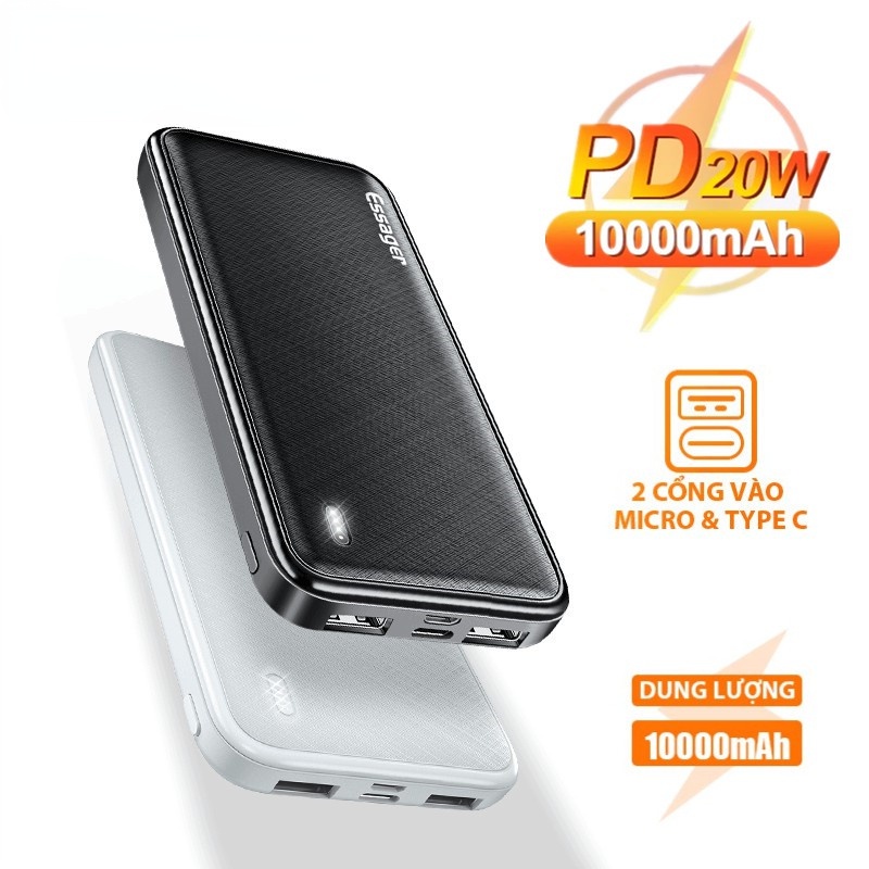 Sạc Dự Phòng Essager 10000mAh 20W Cổng USB