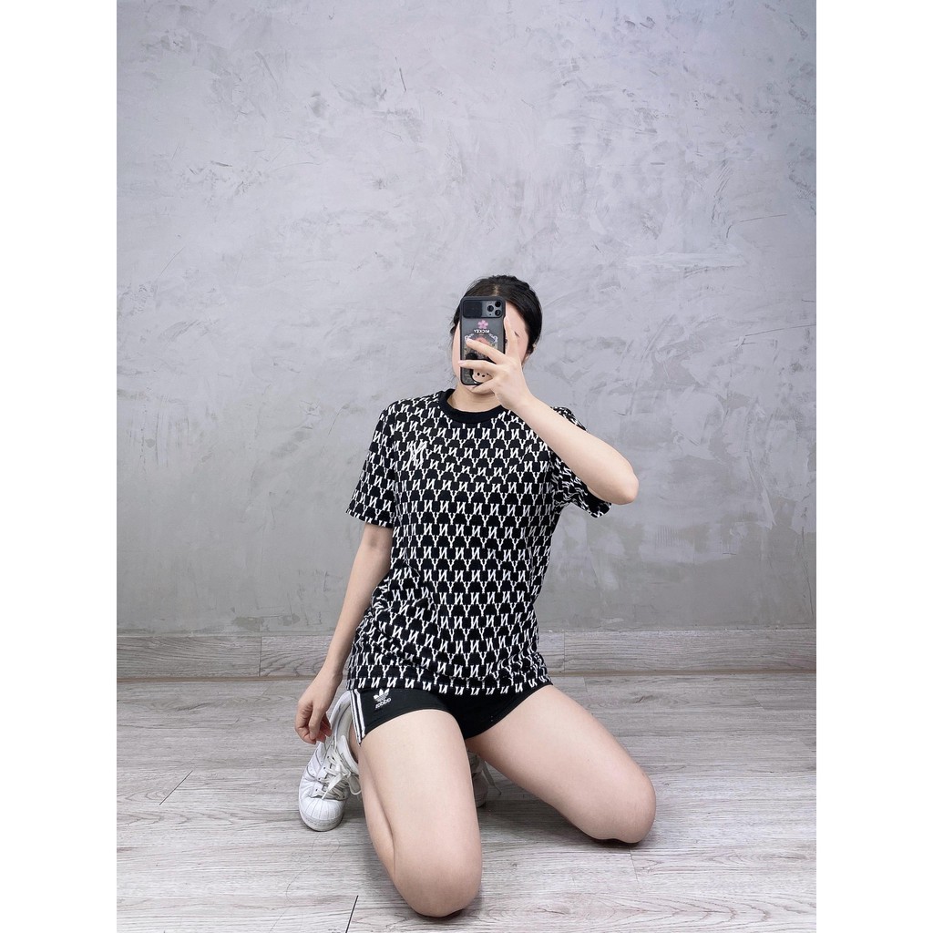 (HÀNG XUẤT XỊN) Áo NY002 MONOGRAM YANKEES TEE BLACK Made in Vietnam full tag code  Size XS S M L