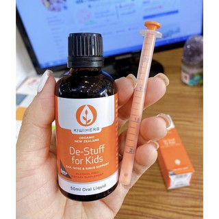 [Mã FMCGSALE55 giảm 8% đơn 500K] Kiwiherb De-Stuff For Kids tai mũi họng cho bé từ sơ sinh 50ml