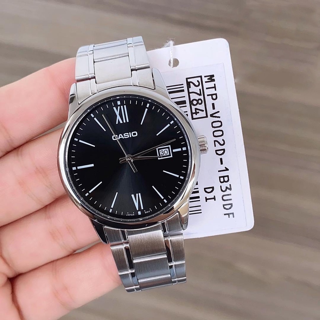 Đồng hồ nam dây kim loại Casio Anh Khuê MTP-V002D-1B3UDF