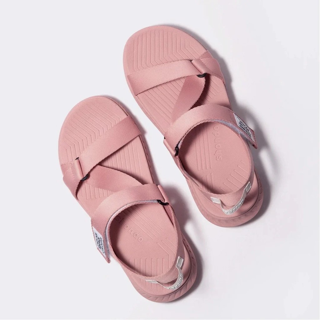 Giày sandal nữ SHONDO màu hồng F7 đế cao hồng nhạt nữ tính - F7R7272