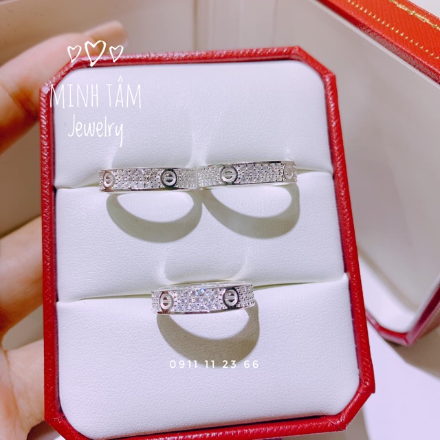 Nhẫn carter nạm đá bạc ta cao cấp-Minh Tâm Jewelry