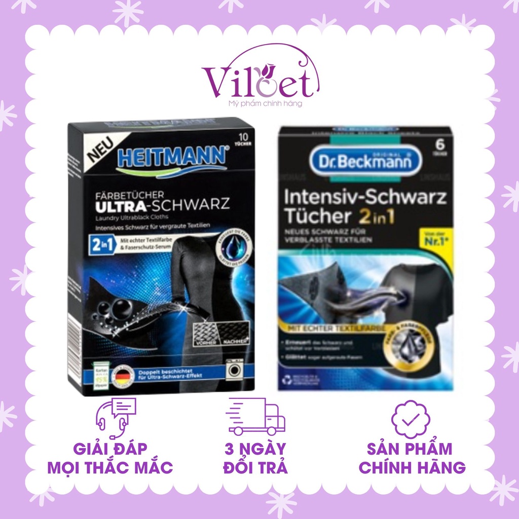 Giấy Giữ Màu Quần Áo Cho Đồ Đen, Làm Mới, Giữ Màu Đen Khi Giặt Heitmann Đức - Shop Viloet