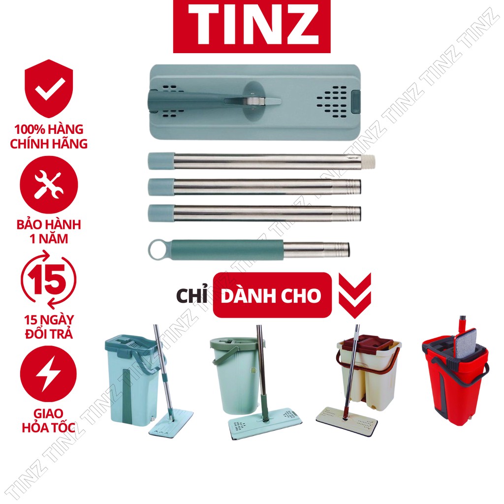 Cây lau nhà, chổi lau nhà thay thế thông minh 360 độ kèm 1 bông lau nhà 12x33 TINZ|Mã TTCNHAT