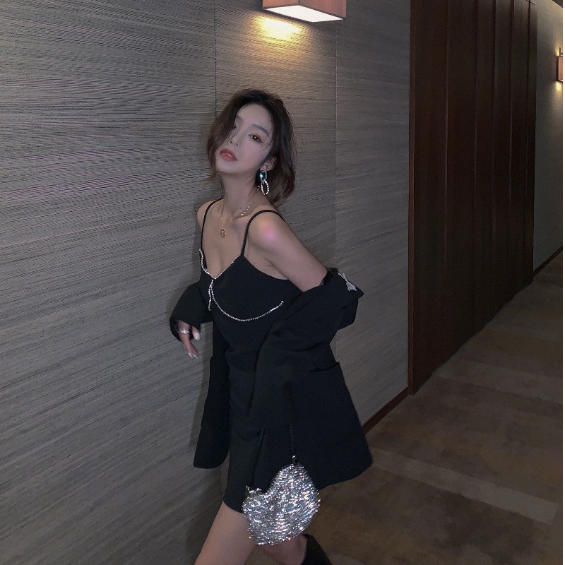 ( SẴN MẪU 2M ) Đầm dress nữ dự tiệc màu đen ulzzang AK1108 | BigBuy360 - bigbuy360.vn