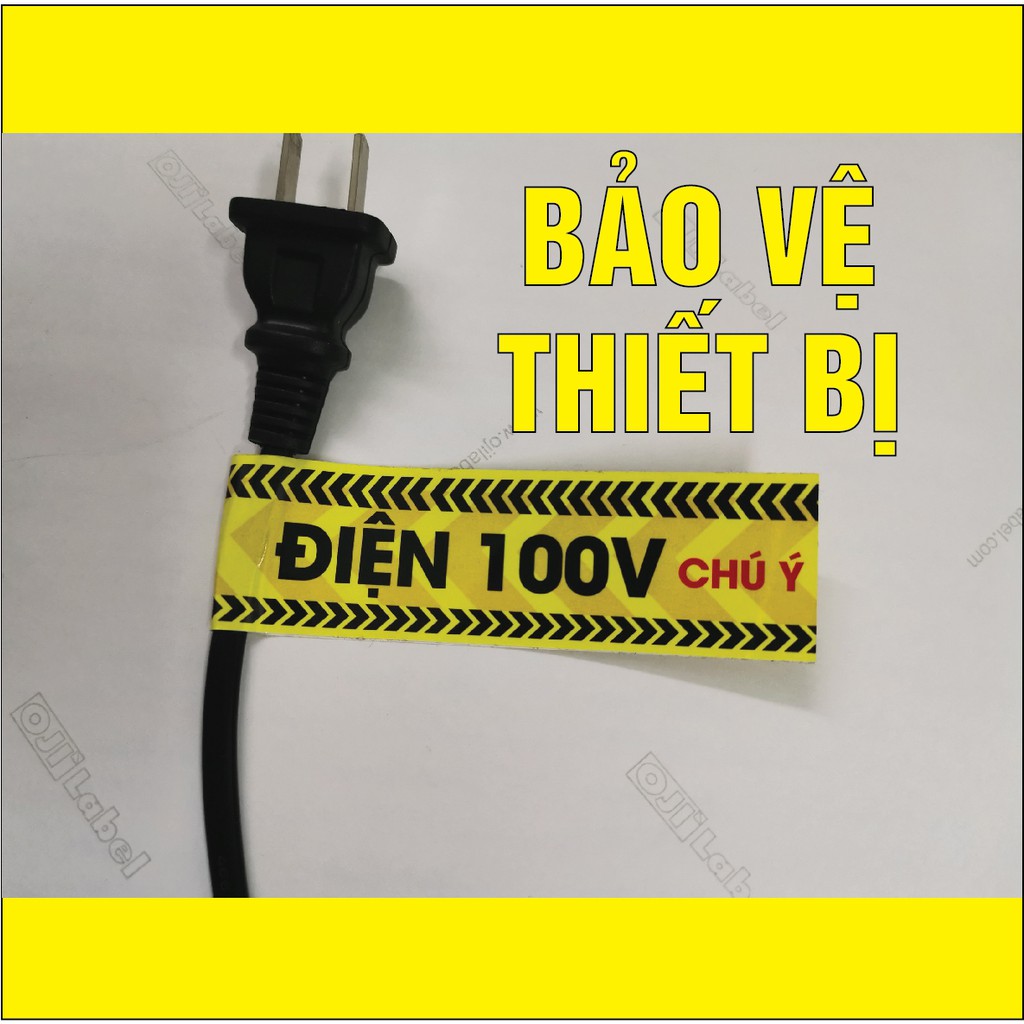 Tem cảnh báo điện 100v CHỐNG CHÁY NỔ