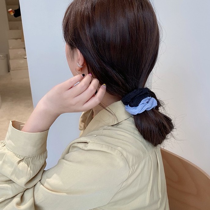 (Hàng Có Sẵn) [Bộ 2 Cái] Scrunchies Cột Tóc Vải Bản Nhỏ Nhiều Màu Phong Cách Hàn Quốc Cho Nữ