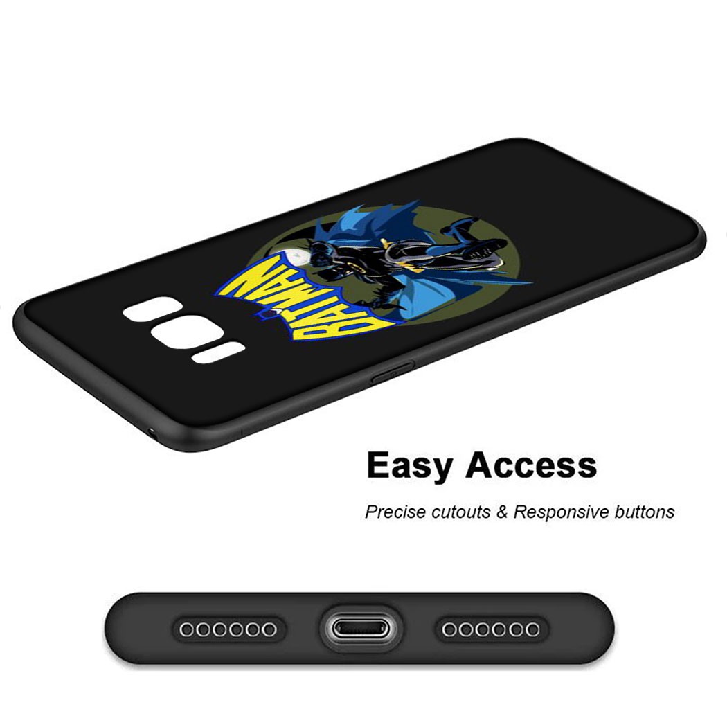 Ốp điện thoại silicon mềm họa tiết IQI34 Batman cho Samsung J4 J6 Core Plus J7 Duo S6 Edge J6 J8 S7