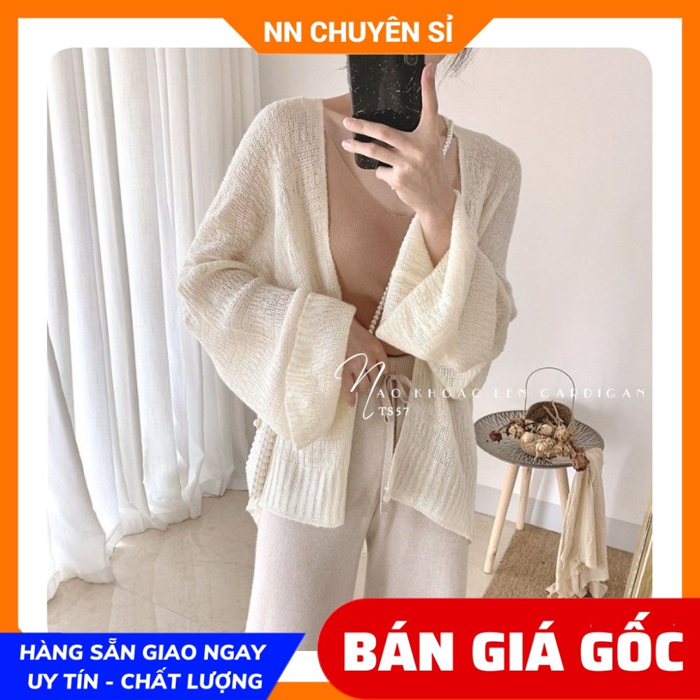 HÀNG ĐẸP ⚡ ÁO KHOÁC LEN MỎNG ⚡ ÁO KHOÁC CARDIGAN ⚡ ÁO KHOÁC LEN DỆT KIM TS57