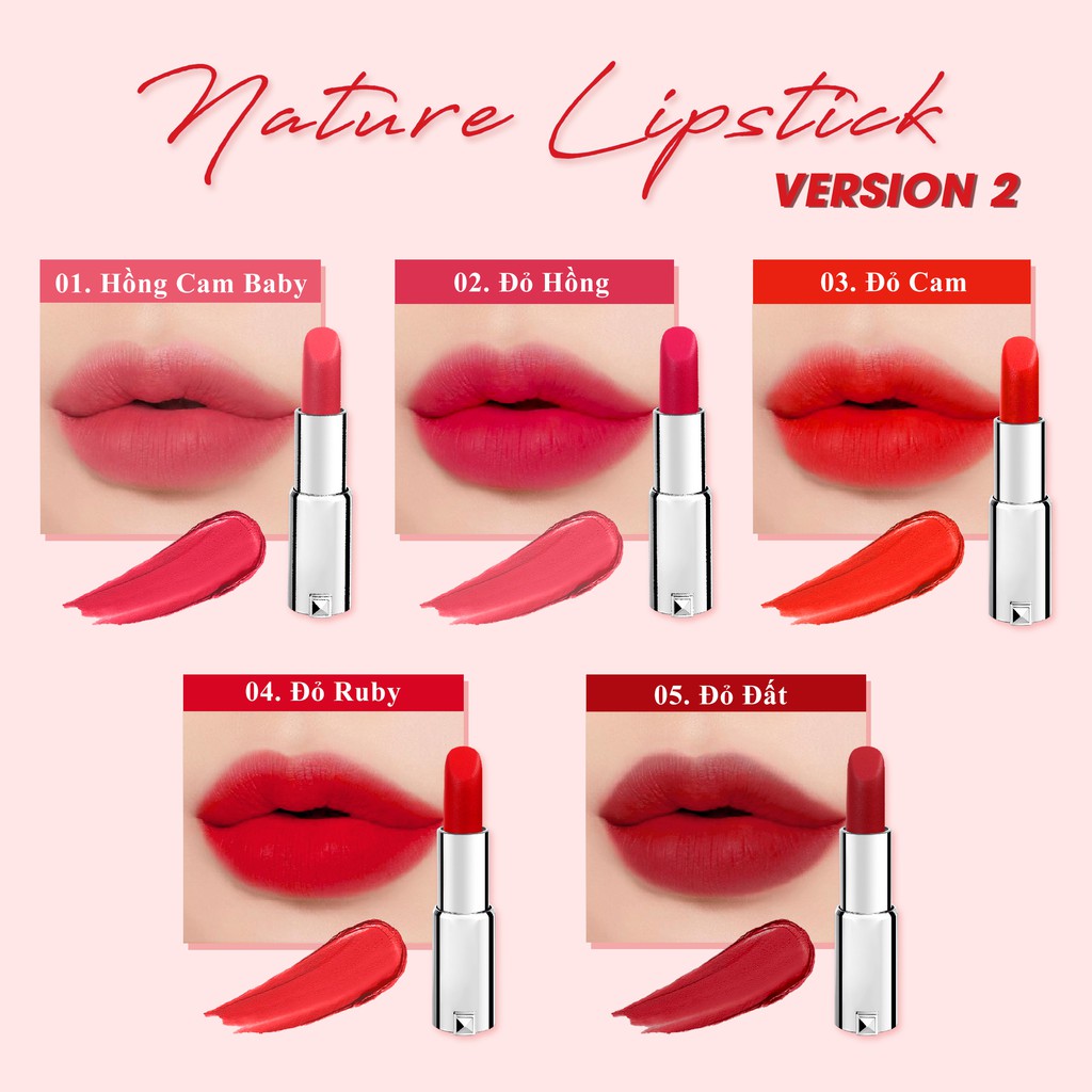 Son lì thiên nhiên không chì Seimy - Nature Lipstick sử dụng được cho bà bầu - son thỏi dưỡng môi