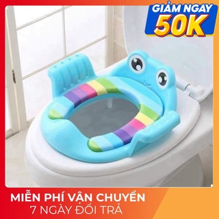 Bệ thu nhỏ bồn cầu có tay vịn cho bé ⚡ Siêu Hót ⚡ Bệ lót bồn cầu tiện lợi