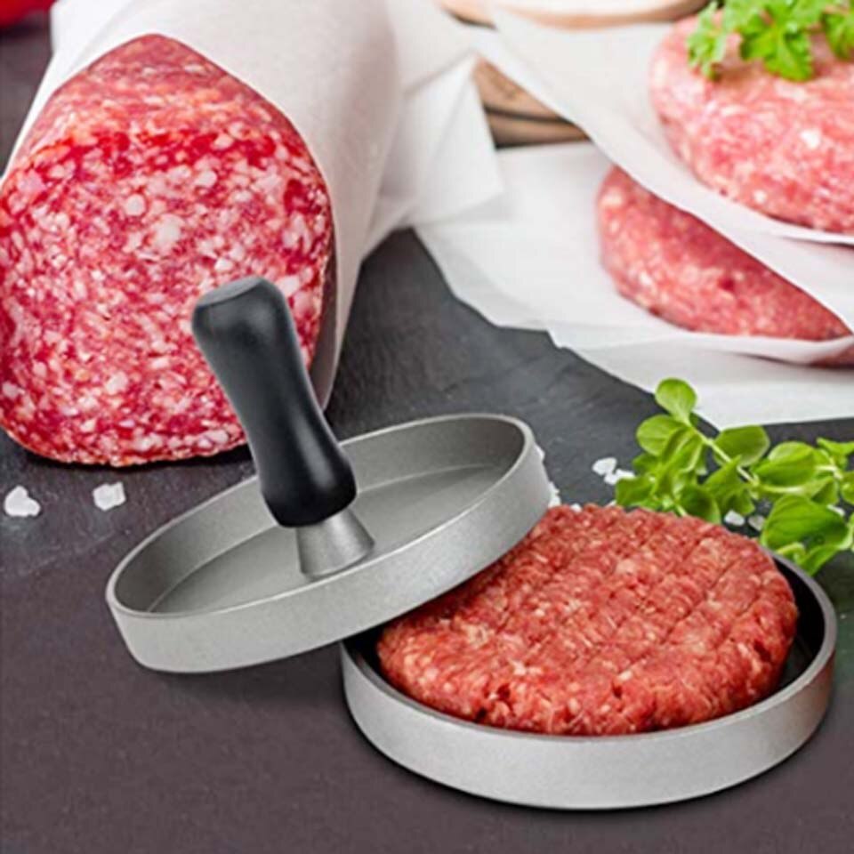 Khuôn ép thịt hamburger hình tròn/ Dụng cụ ép thịt làm hamburger