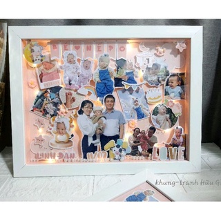 khung hộp/ khung vát 3D  30*30/ 30×40, tổng khung 36*36/36*46cm sâu 2.5cm nhiều màu khung,chưa trang trí