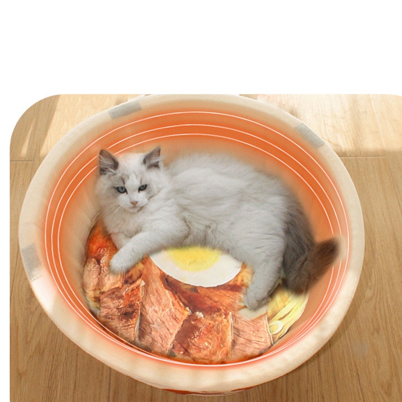 Giường ngủ hình hộp mì giữ ấm mùa đông có thể tháo rời cho mèo cưng