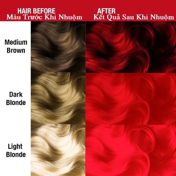 Thuốc Nhuộm Tóc Màu Đỏ Lửa Mix Red 0/66 Hair Dye Cream Cần Tẩy Tóc Có Trợ Nhuộm Kèm