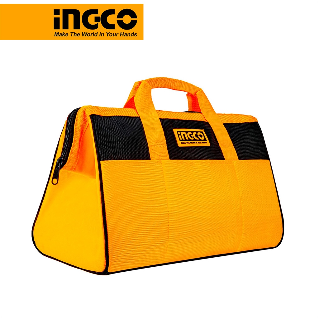 Túi đựng đồ nghề 16 inch (41cm) INGCO HTBG281628 có 6 túi bên ngoài và 8 túi bên trong đựng nhiều loại dụng cụ & phụ kện