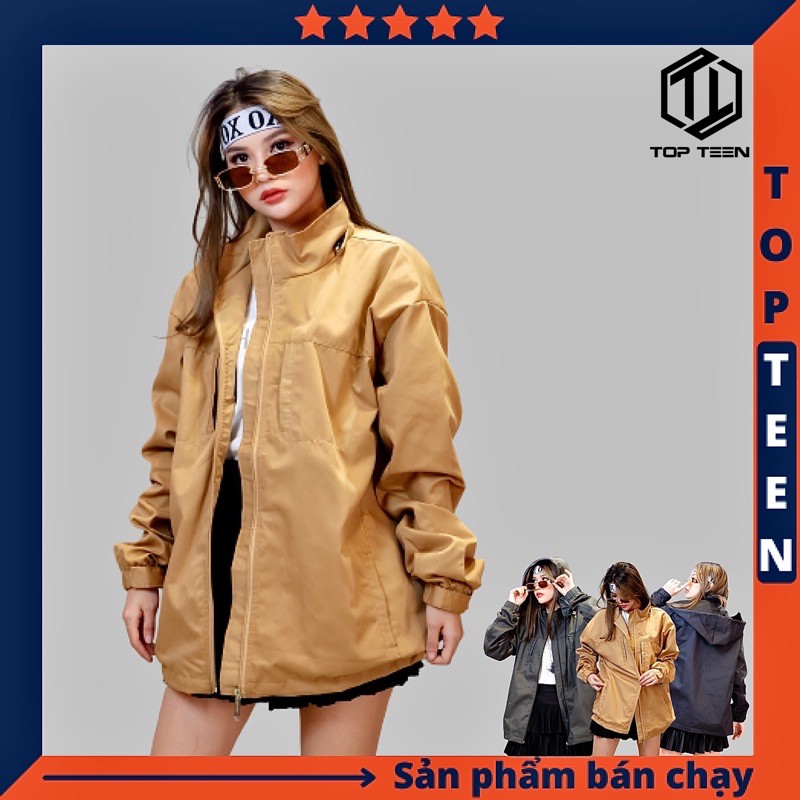 Áo Khoác KaKi 063 Couple Bomber Jackets Kaki Trơn 2 Lớp Chất Dày Hàng Unisex