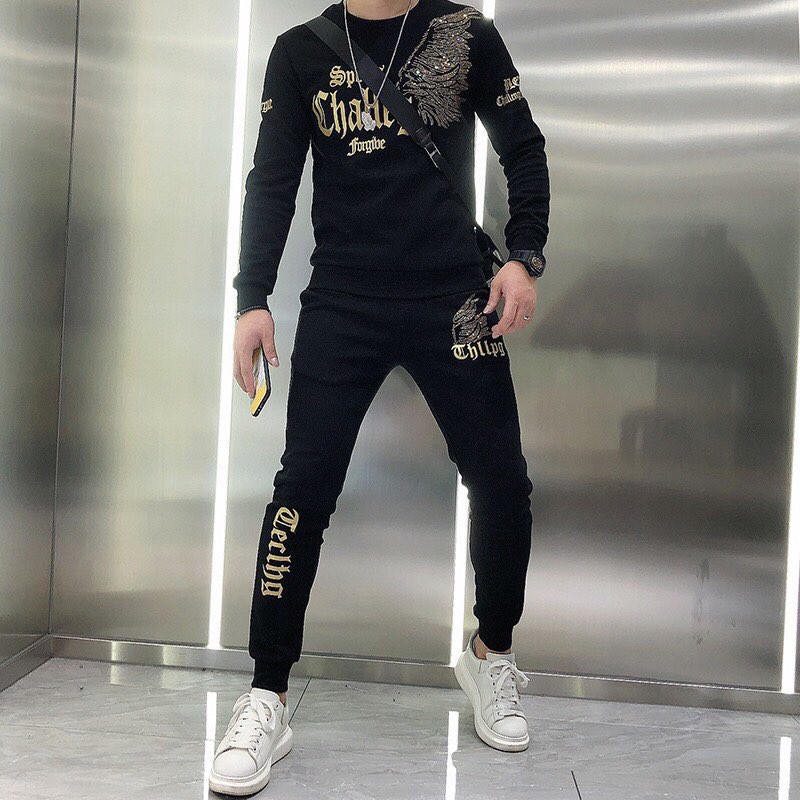 Bộ nỉ nam in nhũ